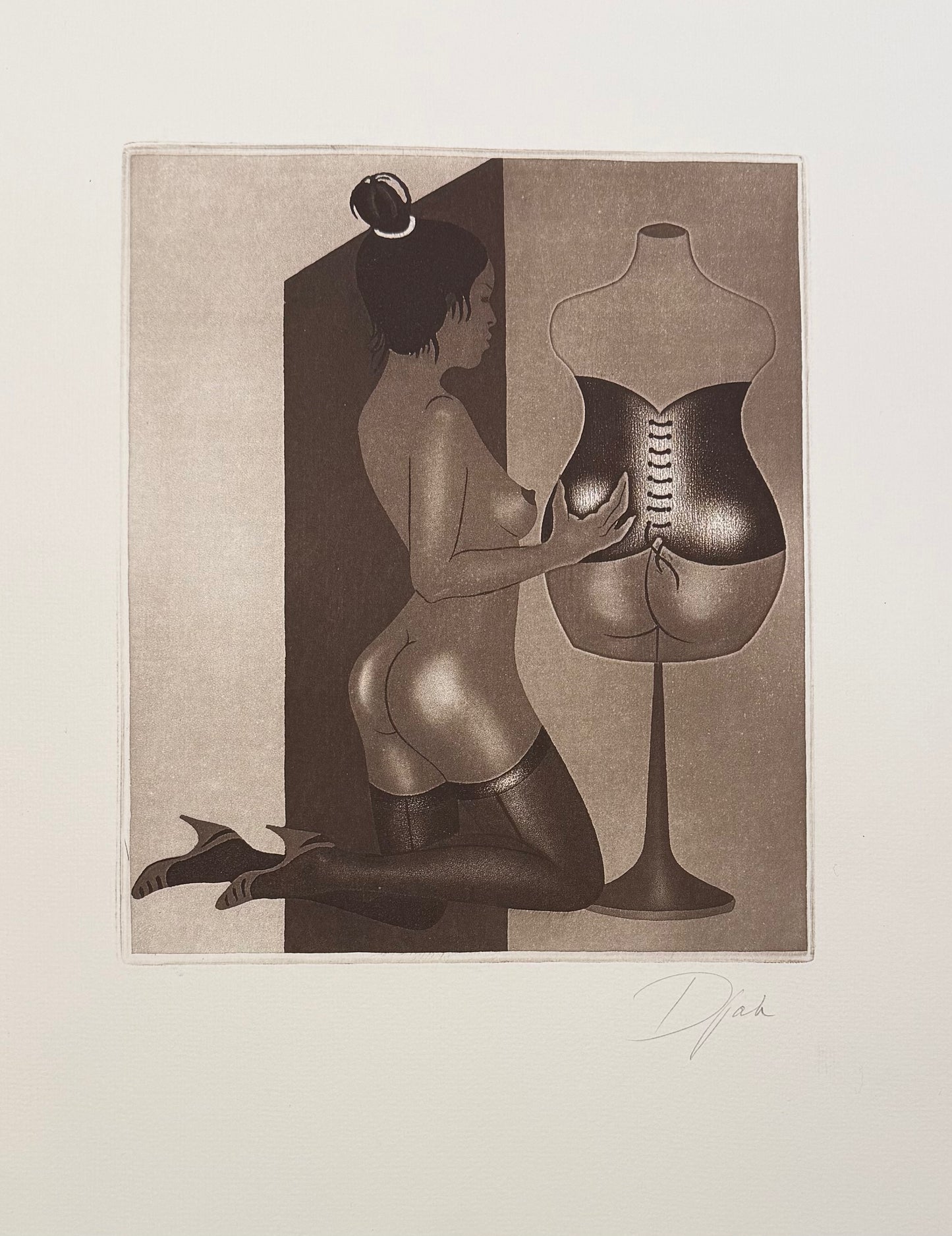 Modella. Acquaforte. Zivko Djak